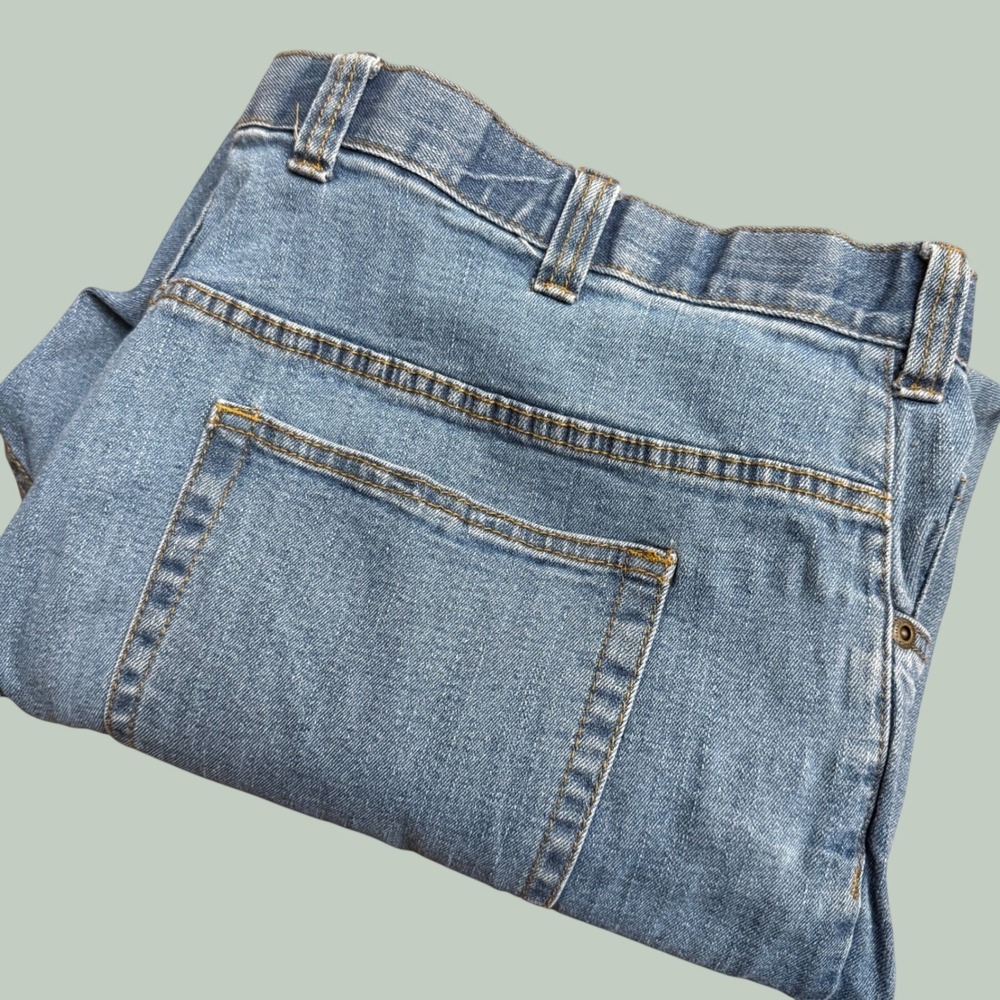 Harbor Bay Continuous Comfort Waistband Jeans Mens Size 46x30(44x28) Blue